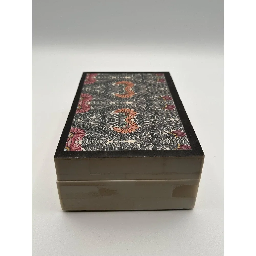 Vintage Decorative Keepsake Box Made in India Patterned Storage for Trinkets